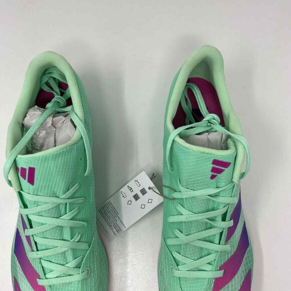 Adidas Adizero Distancestar Track Shoes Mens 11.5 GV9078 Mint Green Pink NEW - Picture 4 of 8